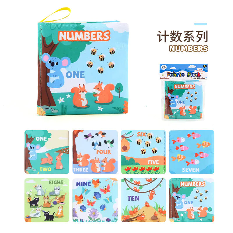 HerPillow 3D Fabric Baby Book - Early Education Toy with Animals