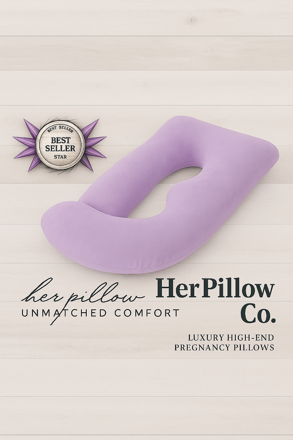 HerPillow® Baby Sleep Pregnancy Pillow for Full Body Support and Unmatched Comfort