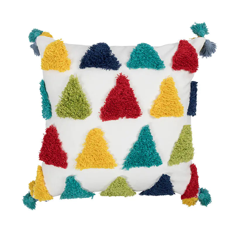HerPillow Rainbow Pattern Throw Pillow Cover for Living Room Decor