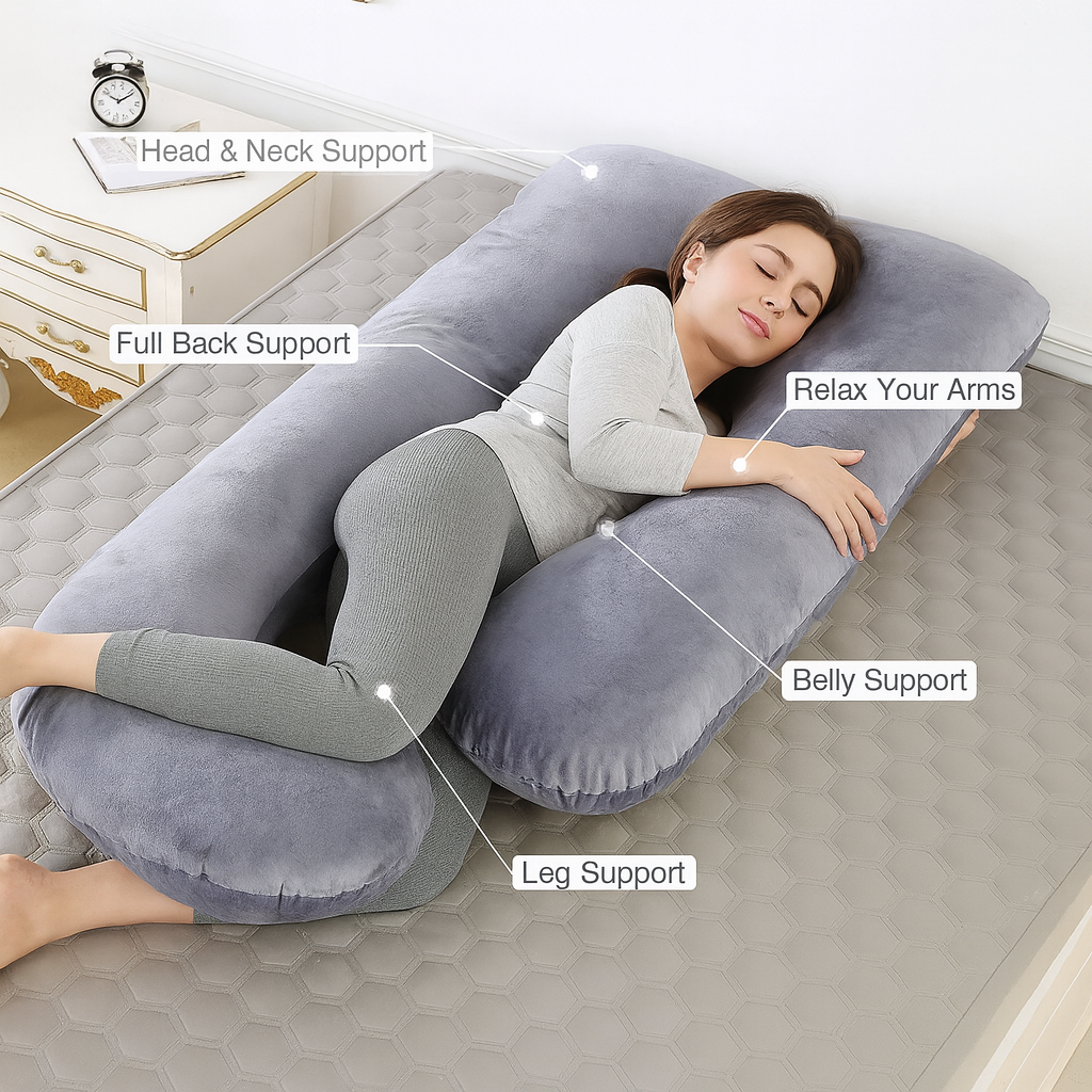 HerPillow® Ultimate 5-in-1 Pregnancy & Nursing Support Pillow