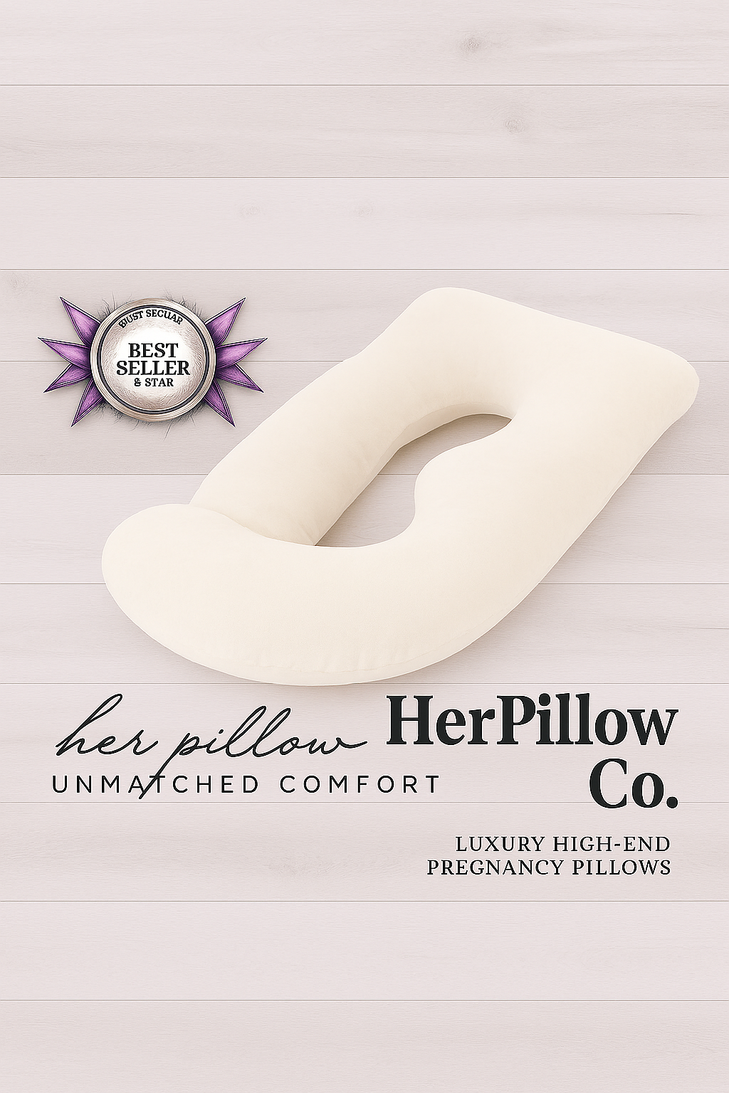 HerPillow® Baby Sleep Pregnancy Pillow for Full Body Support and Unmatched Comfort