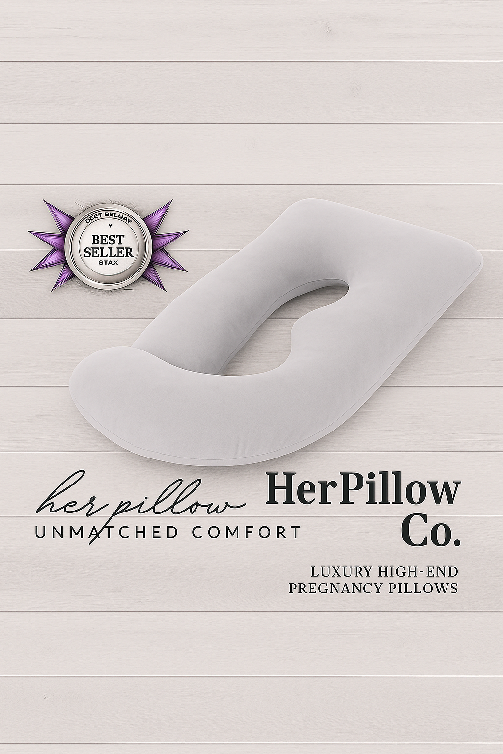 HerPillow® Baby Sleep Pregnancy Pillow for Full Body Support and Unmatched Comfort