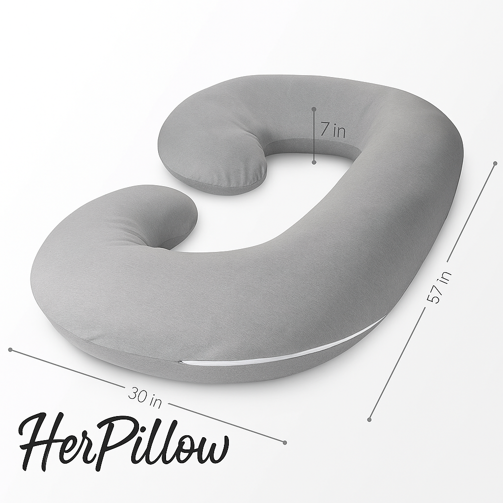 HerPillow® Maternity Waist Support Pillow – Relieve Back & Hip Pain | 30x57x7cm
