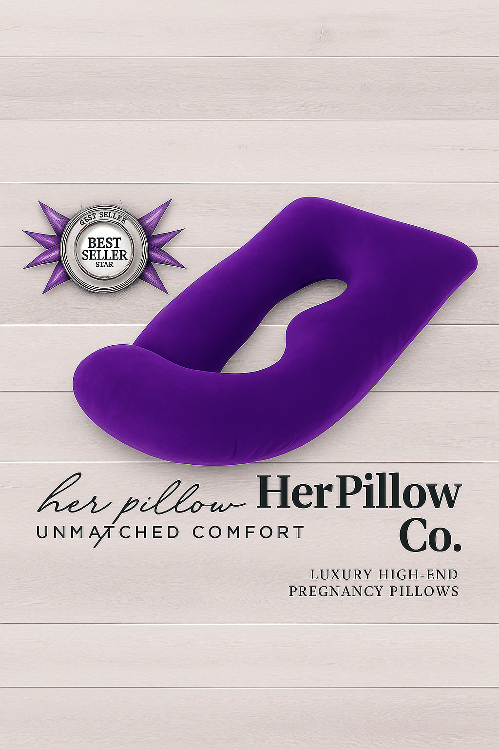 HerPillow® Baby Sleep Pregnancy Pillow for Full Body Support and Unmatched Comfort
