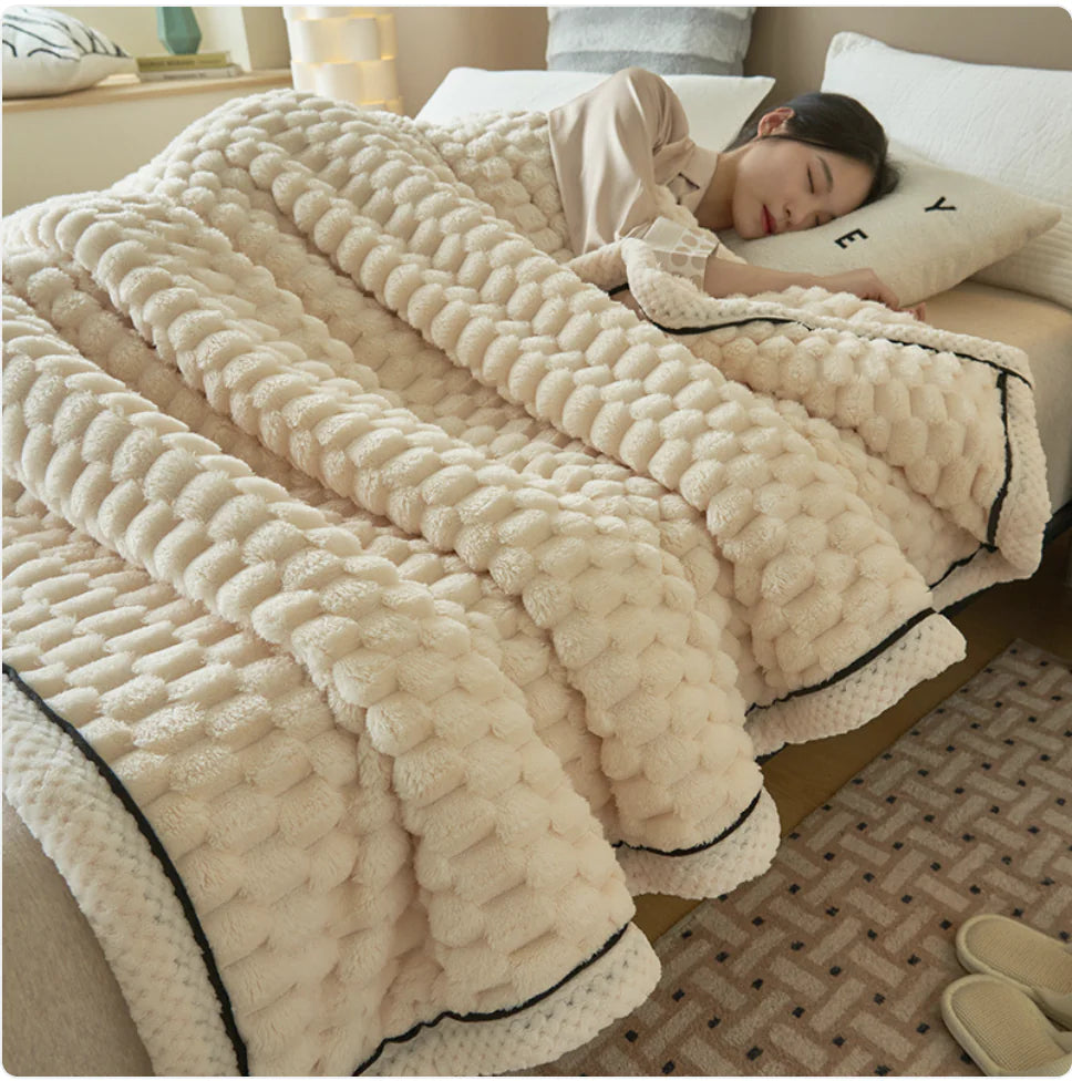 HerPillow Co. Winter Coral Flannel Thermal Blanket