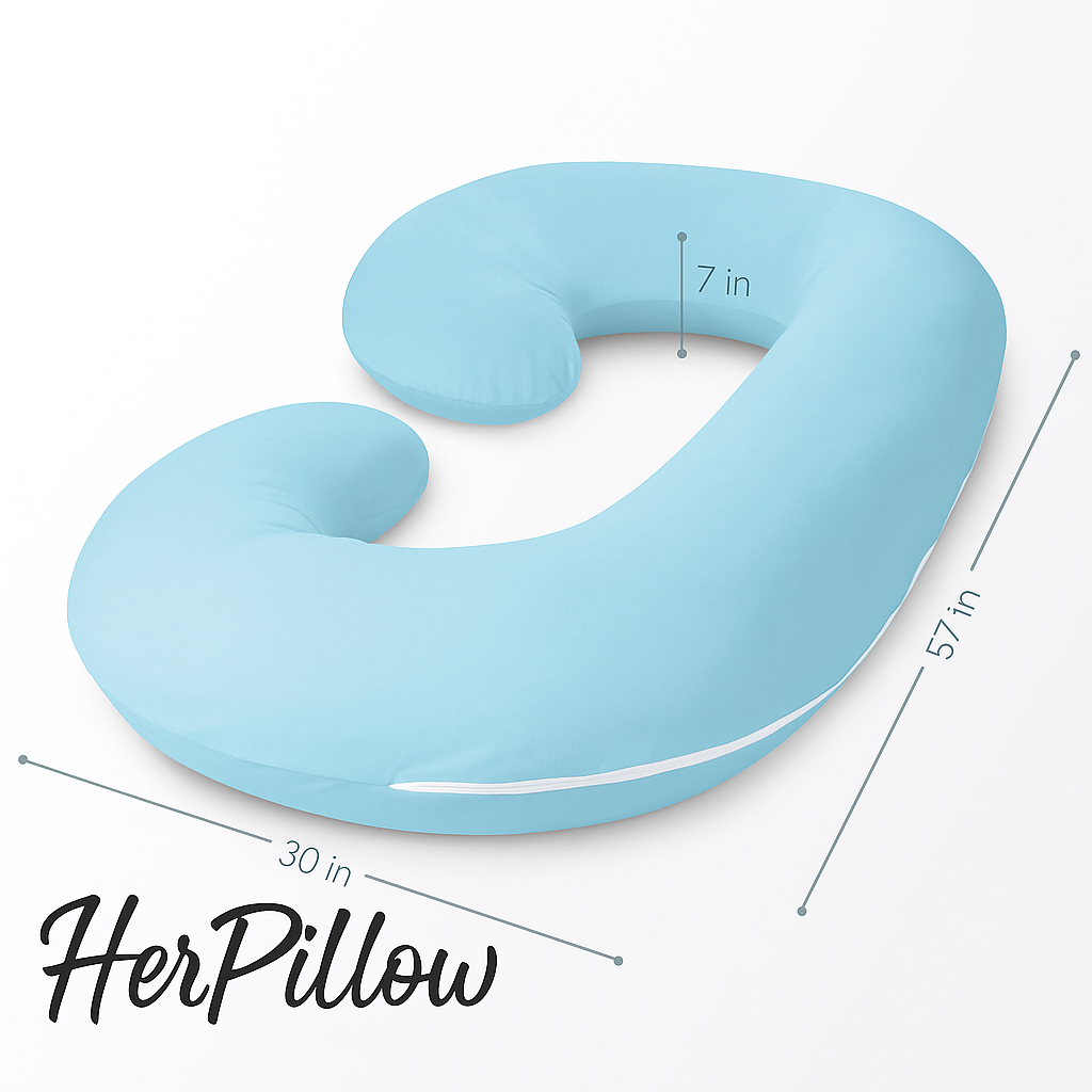 HerPillow® Maternity Waist Support Pillow – Relieve Back & Hip Pain | 30x57x7cm