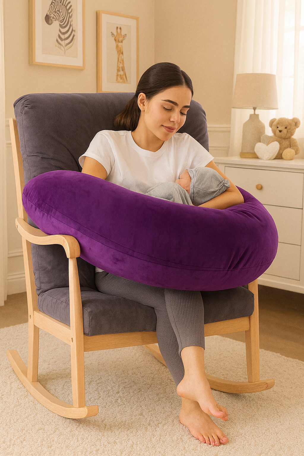 HerPillow® Ultimate 5-in-1 Pregnancy & Nursing Support Pillow