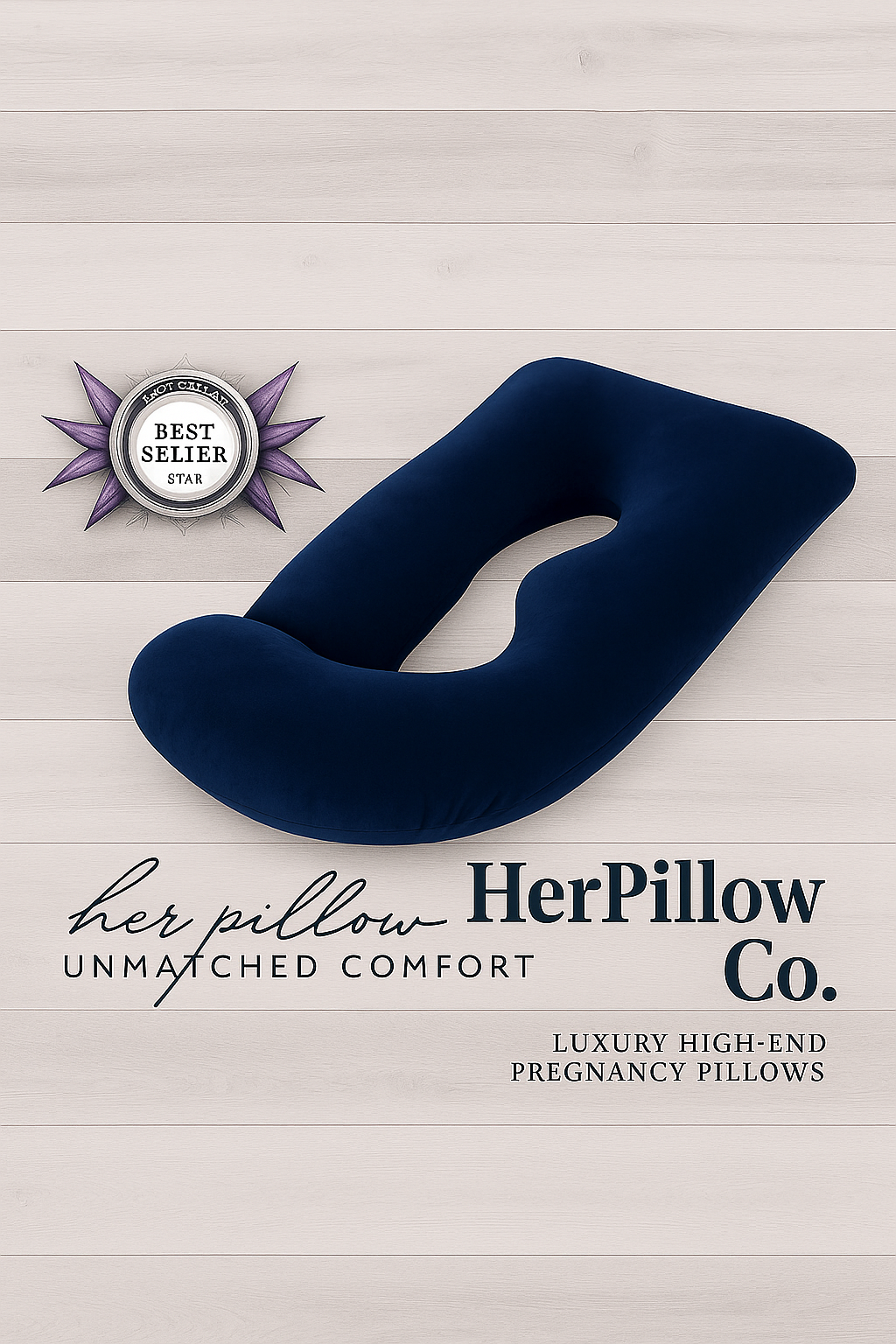 HerPillow® Baby Sleep Pregnancy Pillow for Full Body Support and Unmatched Comfort