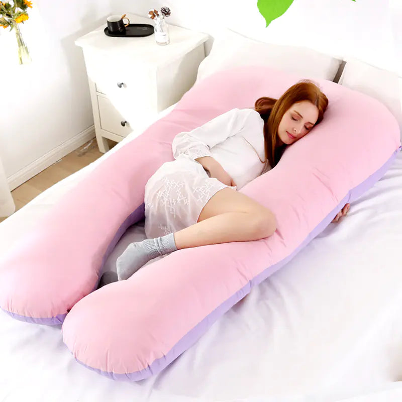 HerPillow® U-Shaped Color Matching Belly Support Pillow – Premium Pregnancy Comfort & Back Support