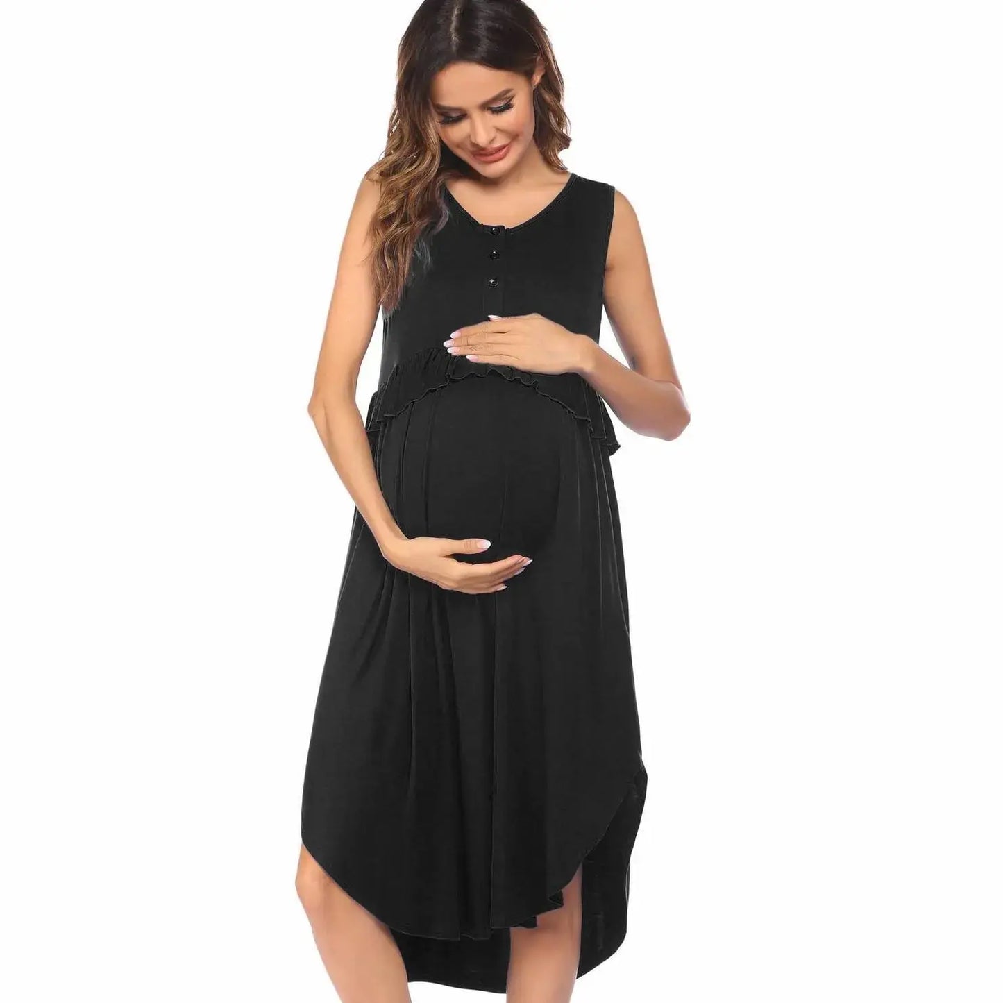 Casual Rayon Modal Nightdress for Pregnant Women HerPillow.store
