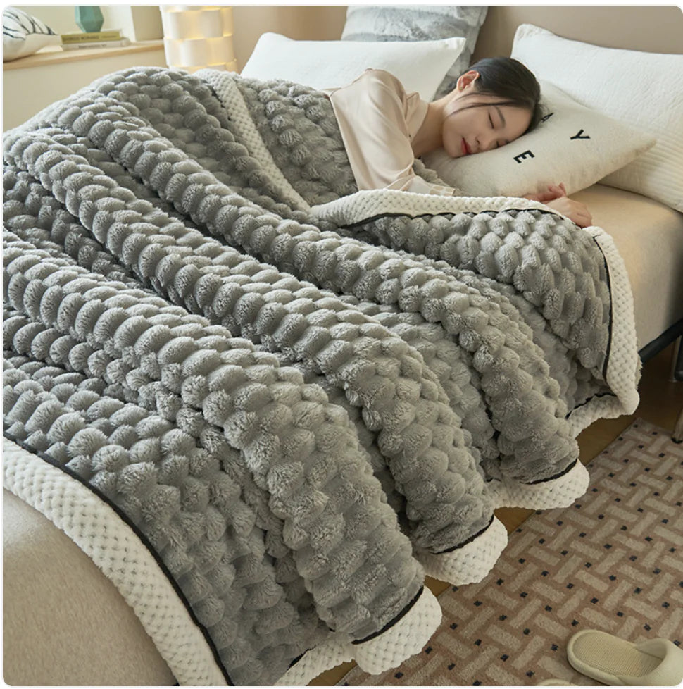 HerPillow Co. Winter Coral Flannel Thermal Blanket