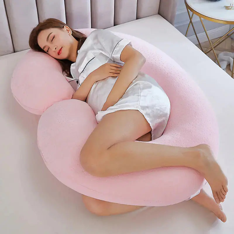 HerPillow C-Shaped Pregnancy Pillow with Waist Support HerPillow.store