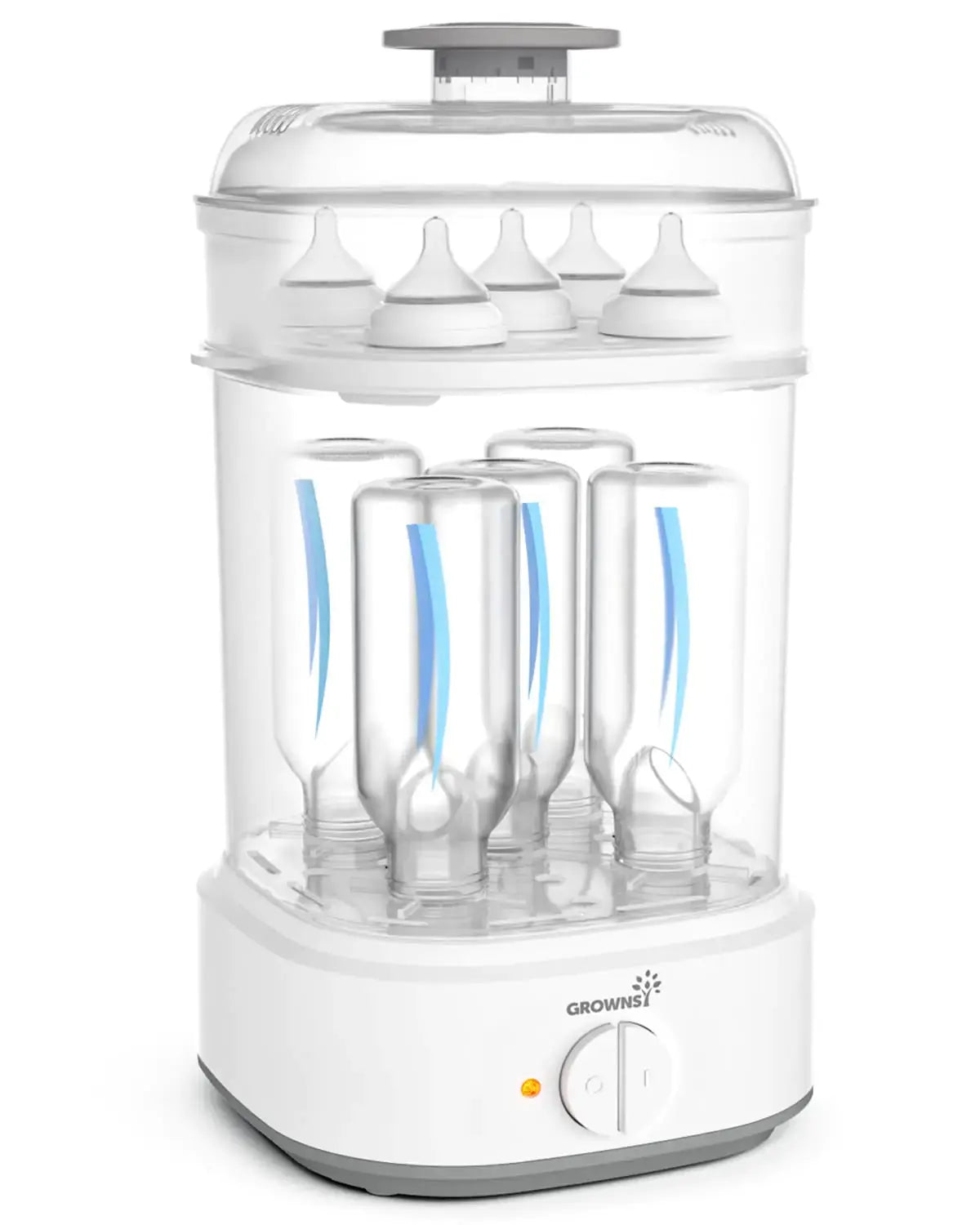 HerPillow Bottle Sterilizer Baby Bottle Steam Sterilizer Electric Baby Bottle Sanitizer with Timer for Baby Bottles Pacifiers Pump Parts HerPillow.store
