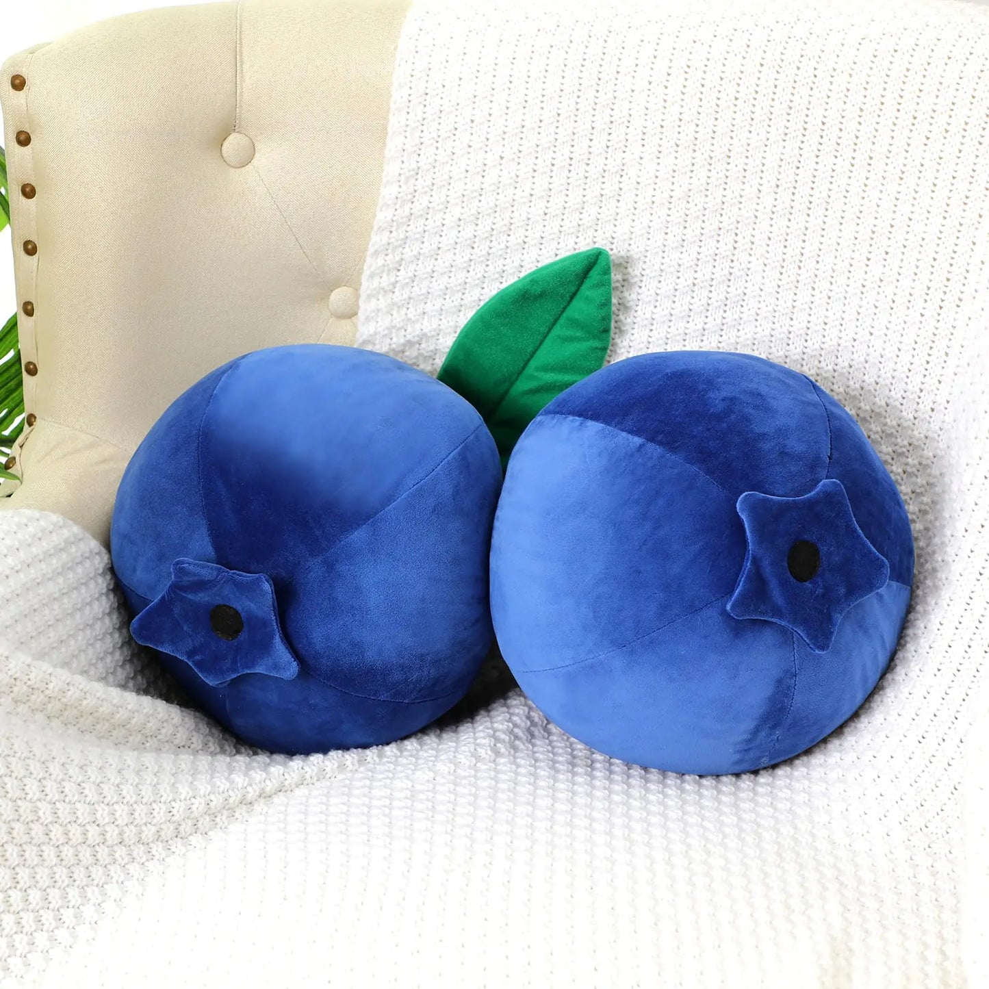 HerPillow Co. Decorative Cute Blueberry Plush Pillow