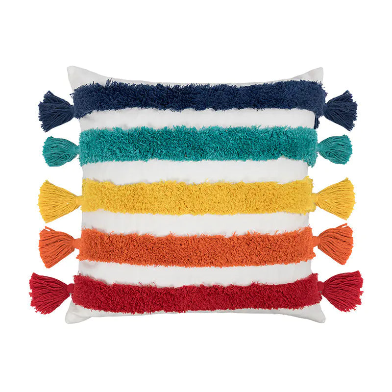 HerPillow Rainbow Pattern Throw Pillow Cover for Living Room Decor