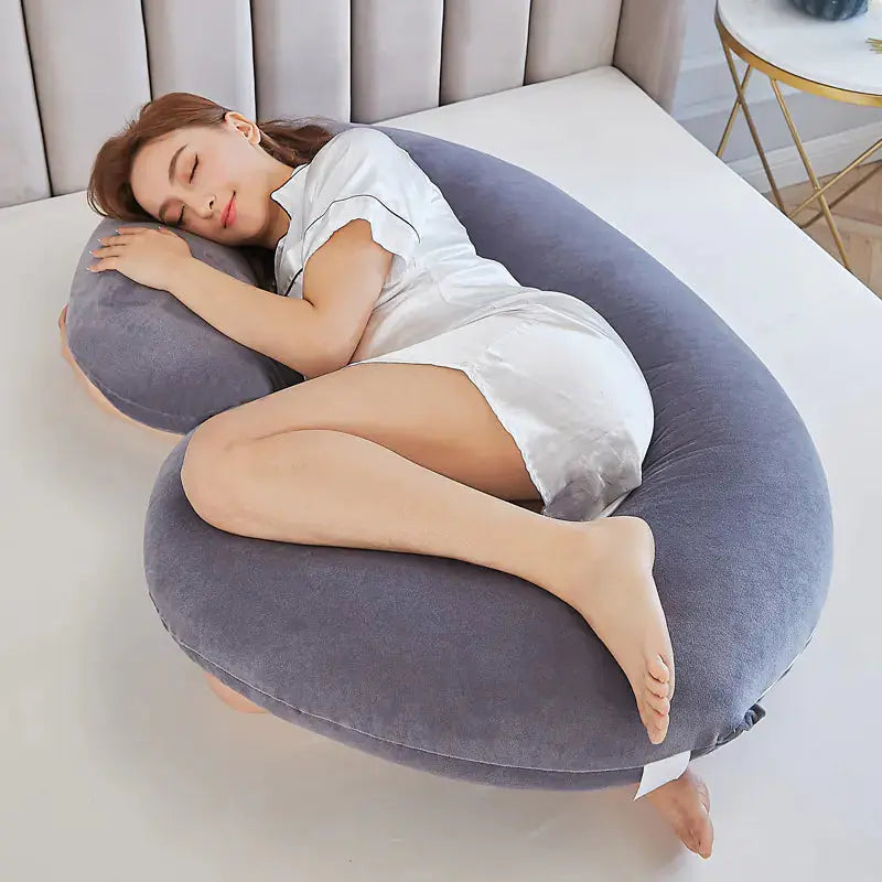 HerPillow C-Shaped Pregnancy Pillow with Waist Support HerPillow.store