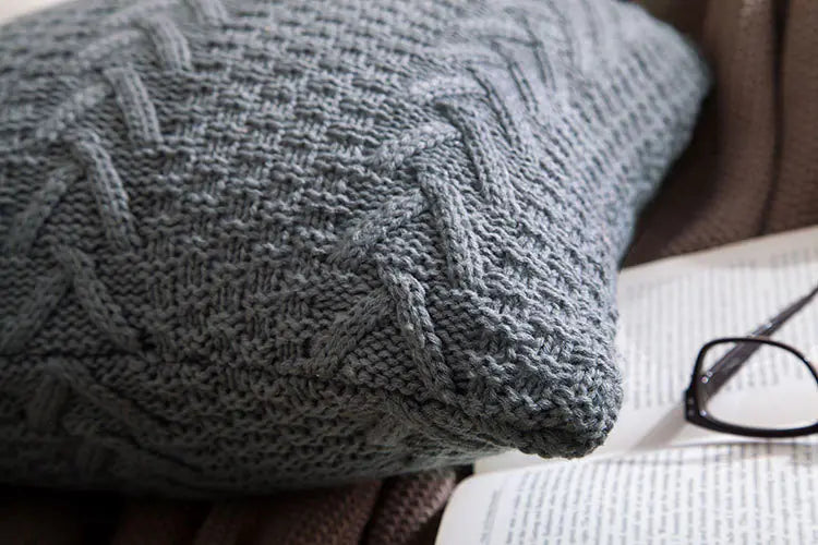 HerPillow Chunky Knit Pillow Cover for Home Decor