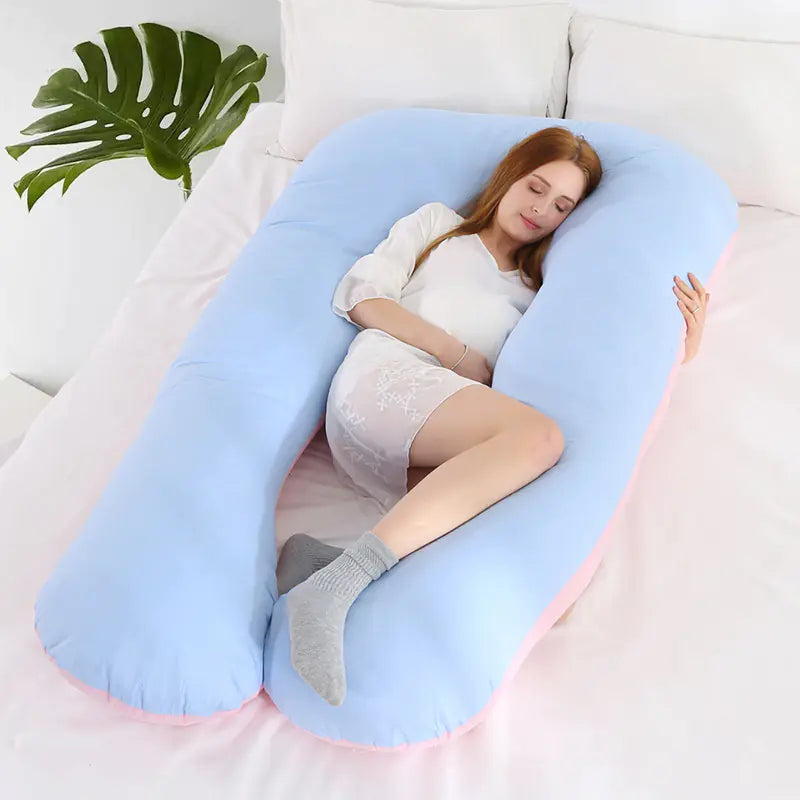 HerPillow® U-Shaped Color Matching Belly Support Pillow – Premium Pregnancy Comfort & Back Support