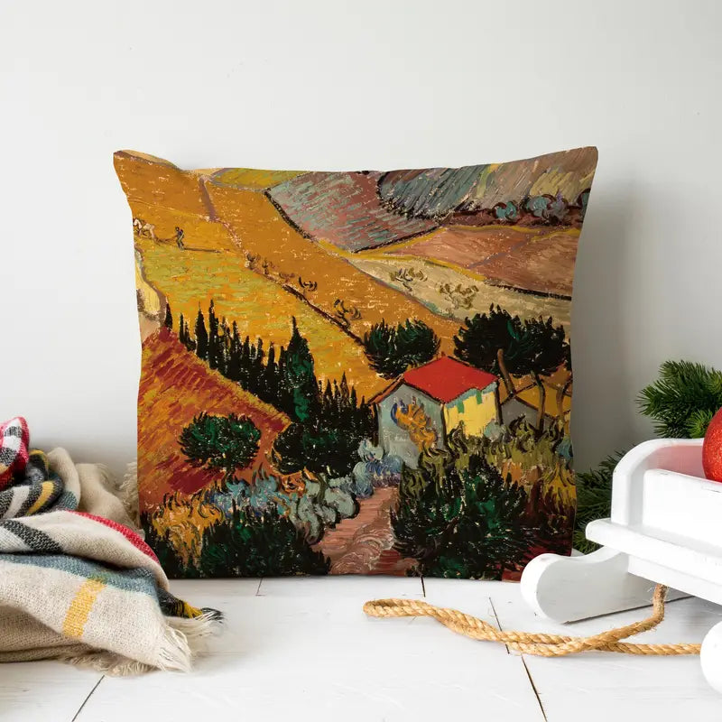 Retro Vintage Oil Painting Pillow Case