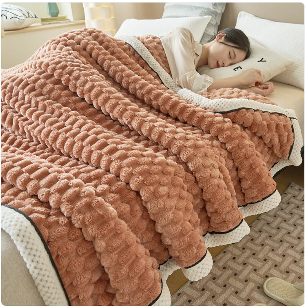 HerPillow Co. Winter Coral Flannel Thermal Blanket