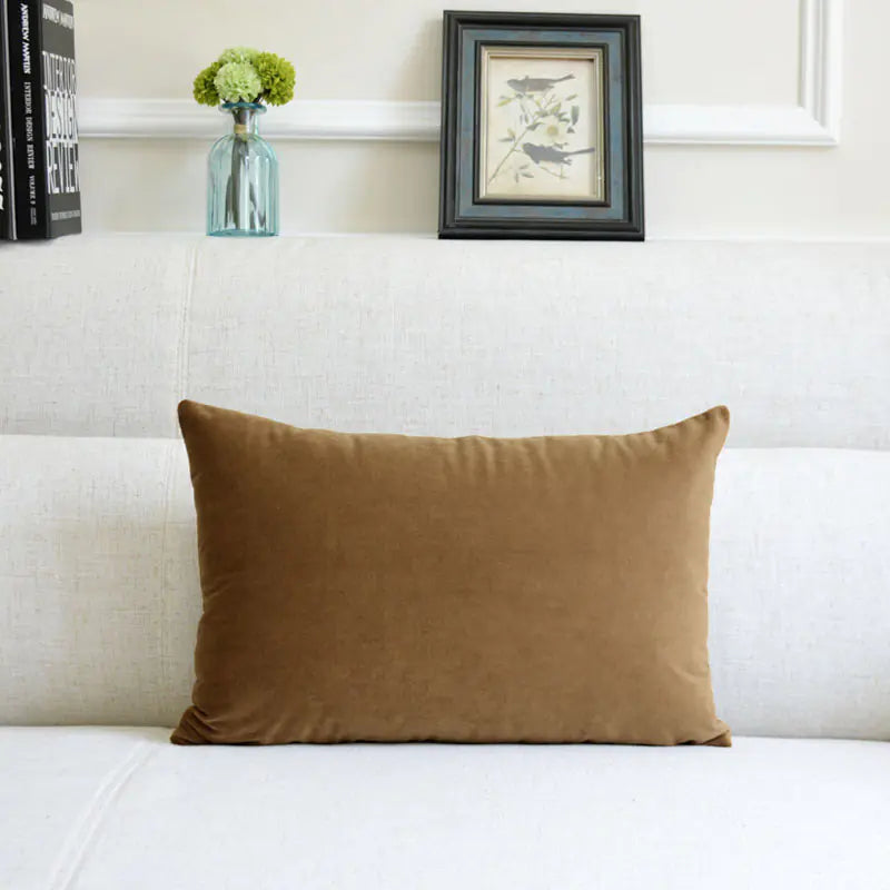 HerPillow Co. Velvet Throw Pillow for Sofa Decor