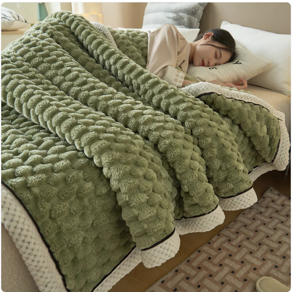 HerPillow Co. Winter Coral Flannel Thermal Blanket