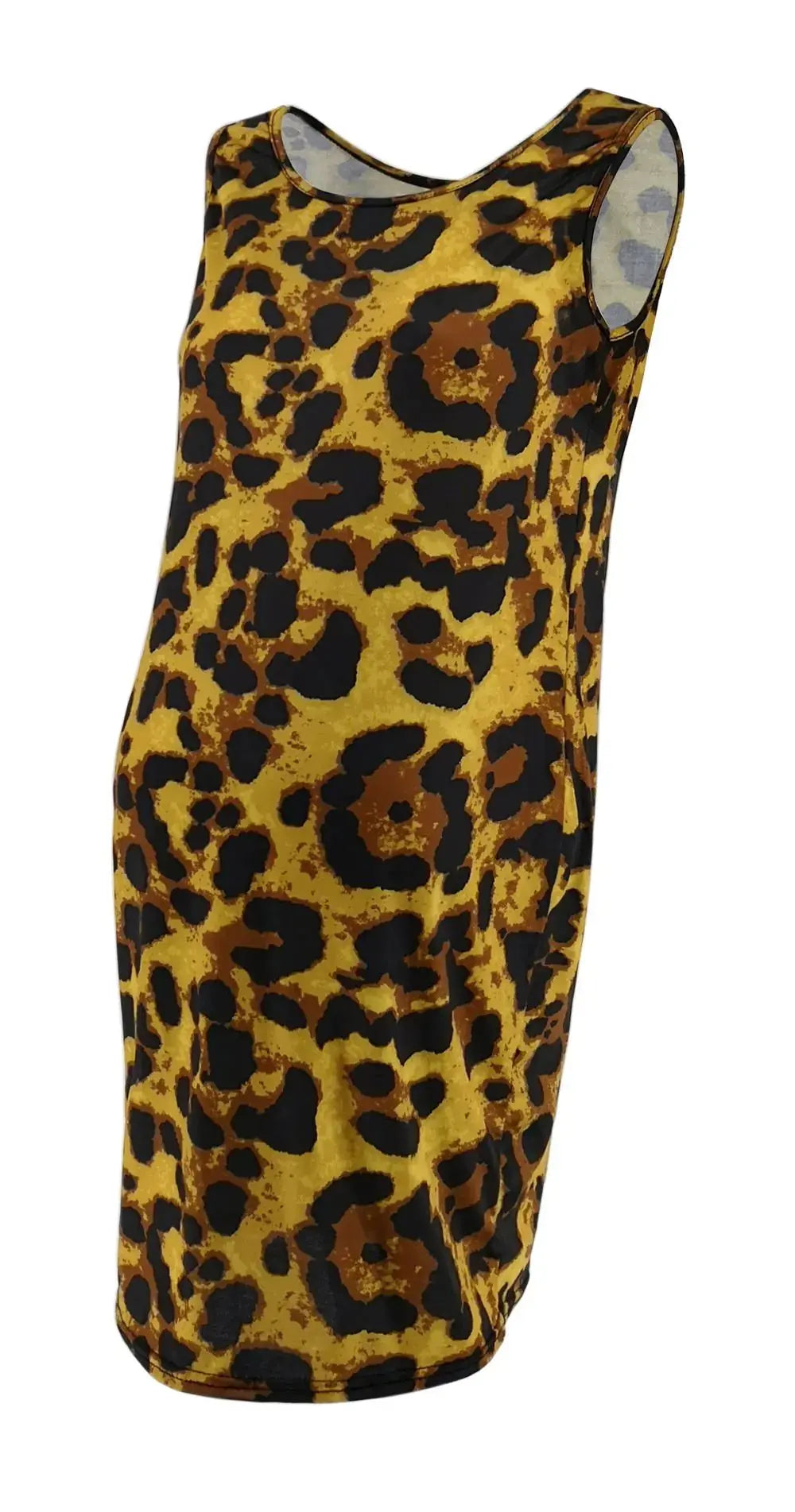 Summer Sleeveless Leopard Dress for Pregnant Women HerPillow.store