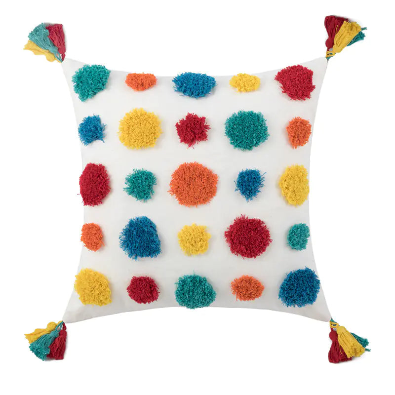 HerPillow Rainbow Pattern Throw Pillow Cover for Living Room Decor