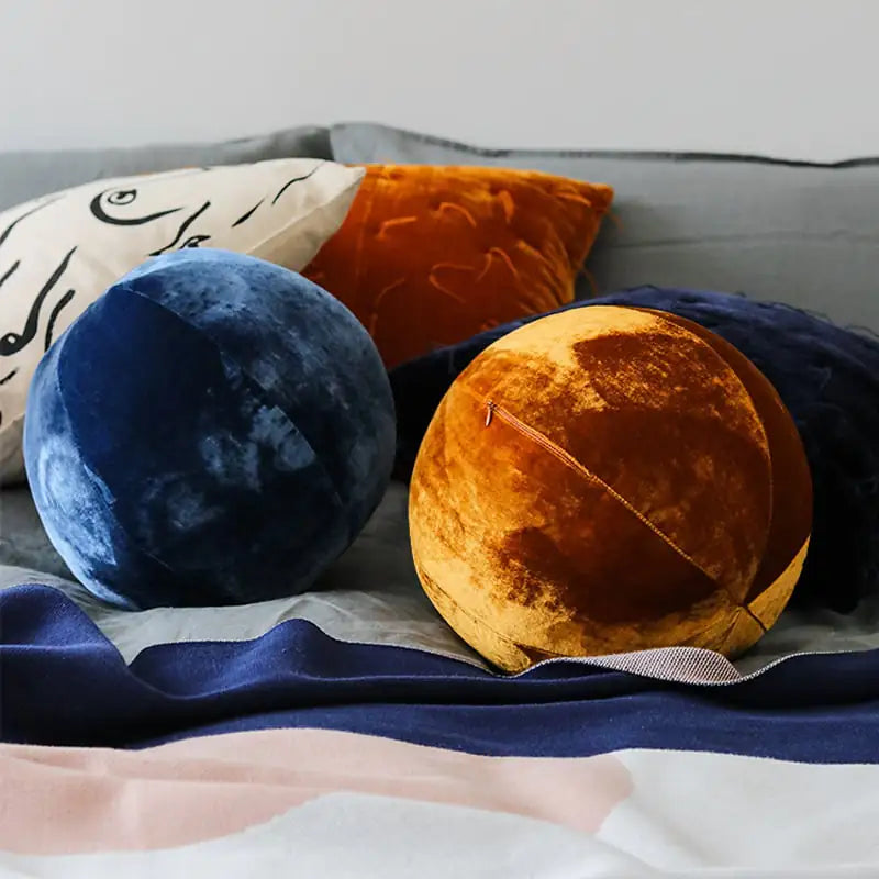 HerPillow Velvet Spherical Soft Sculpture Pillow Decor