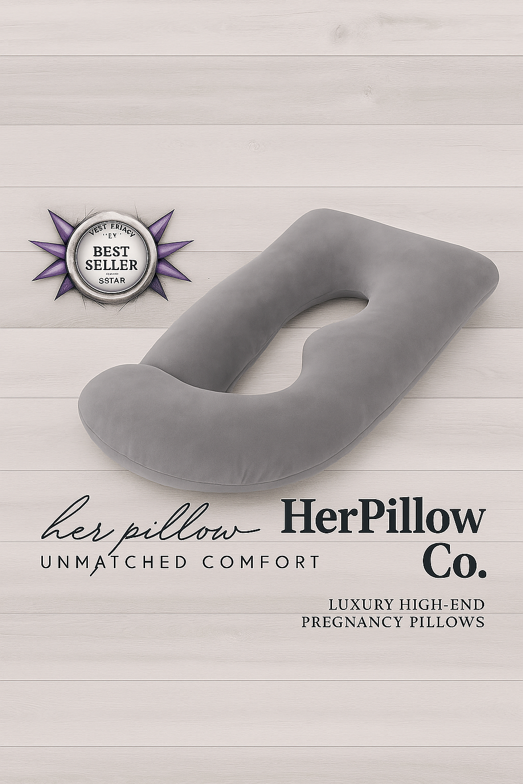 HerPillow® Baby Sleep Pregnancy Pillow for Full Body Support and Unmatched Comfort