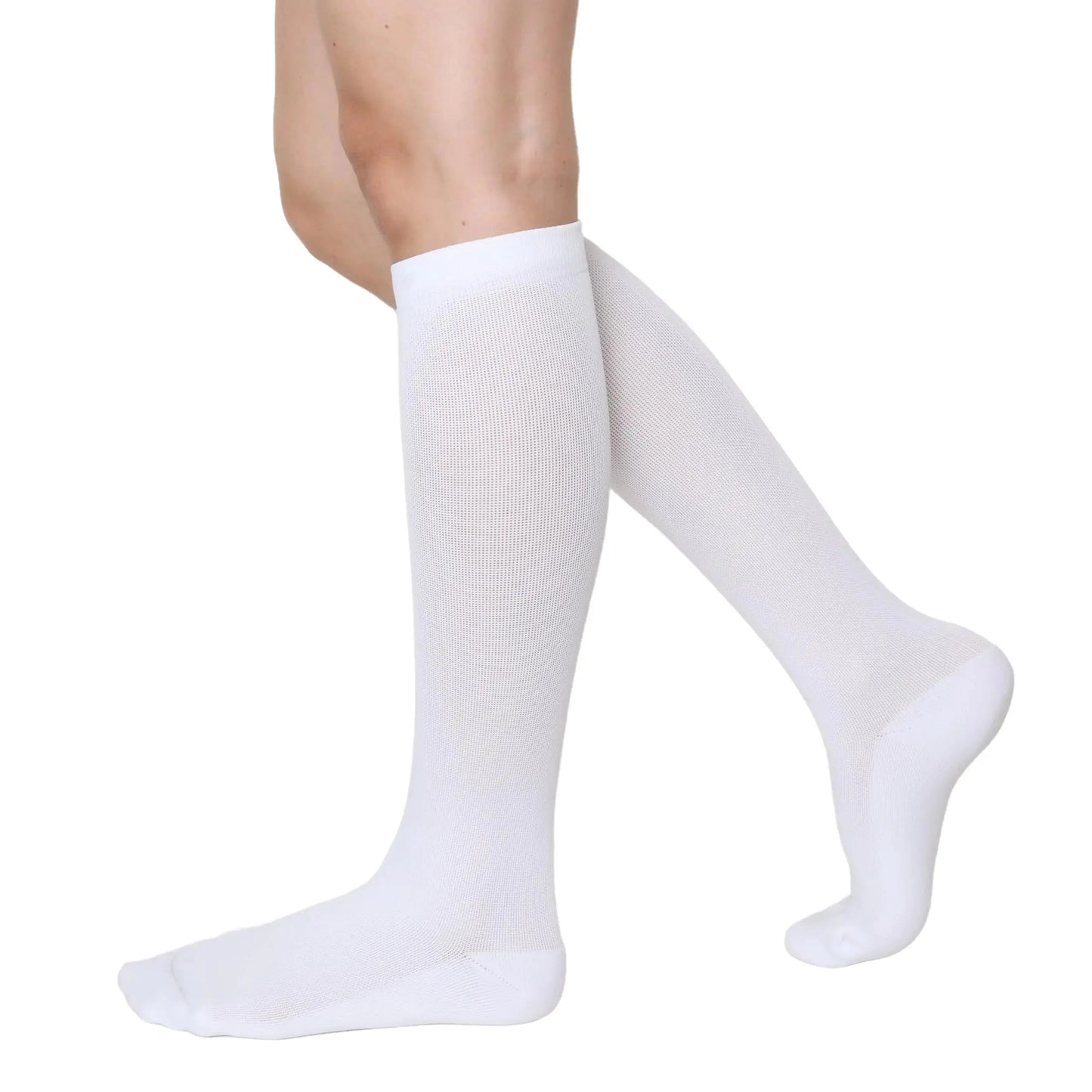 Compression Socks for Men and Women 20-30 mmHG Graduated Compression for Flight Travel Sports Pregnancy Running (White Medium) HerPillow.store