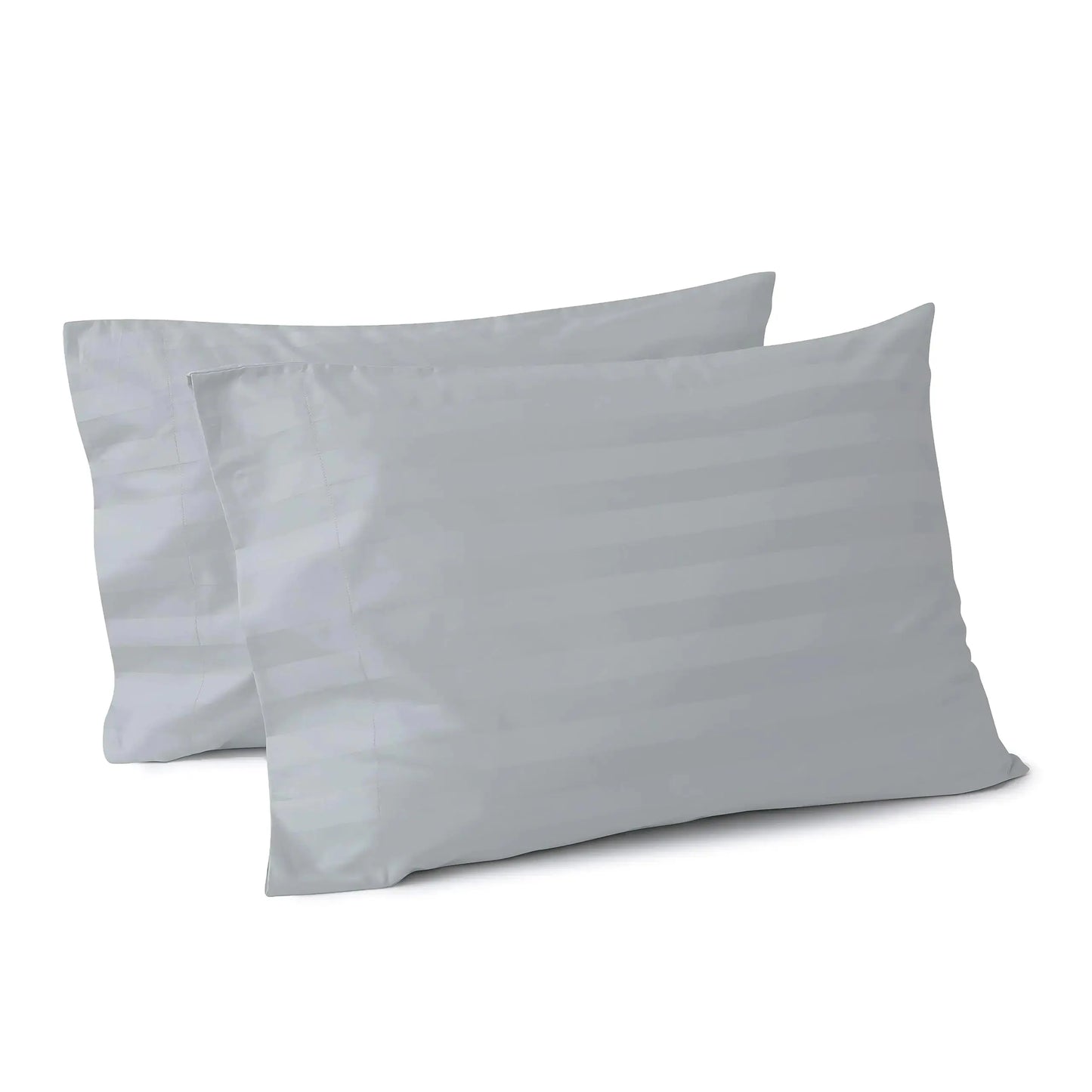 HerPillow 100% Egyptian Cotton Pillow Cases Set of 2 King Size 400 Thread Count Cooling Pillowcases Soft and Breathable Pillow Covers with Envelope Closure 20x40 Inches (King 40" Striped Gray) HerPillow.store