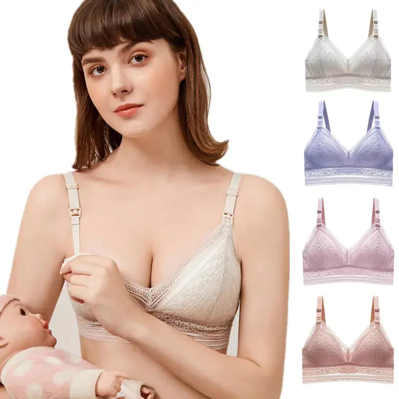 Sexy Lace Nursing Bra for Pregnant Women (Wireless) HerPillow.store