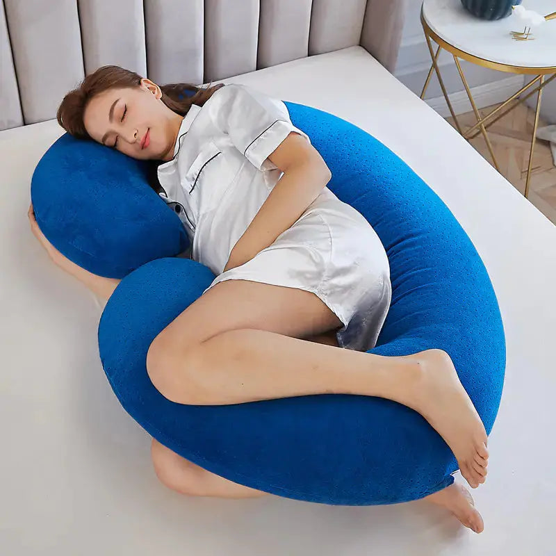 HerPillow C-Shaped Pregnancy Pillow with Waist Support HerPillow.store