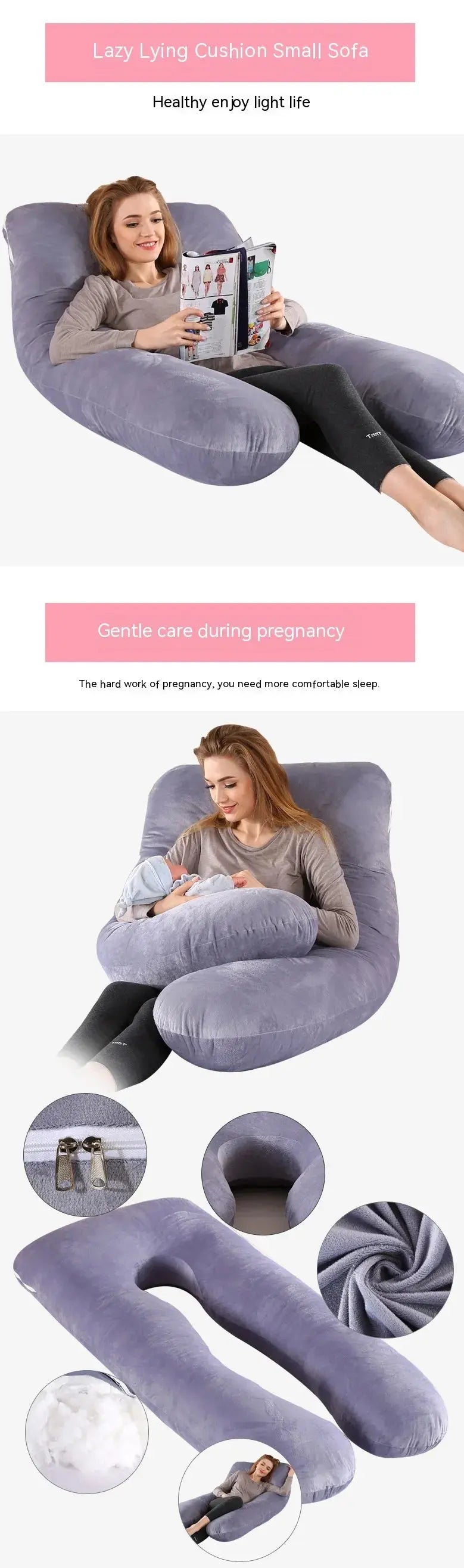 HerPillow U-Shaped Pregnant Women Pillow HerPillow.store