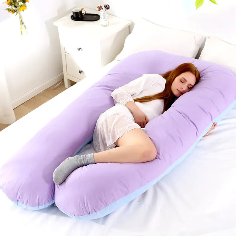 HerPillow® U-Shaped Color Matching Belly Support Pillow – Premium Pregnancy Comfort & Back Support