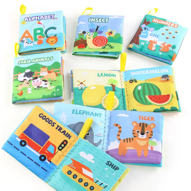 HerPillow 3D Fabric Baby Book - Early Education Toy with Animals