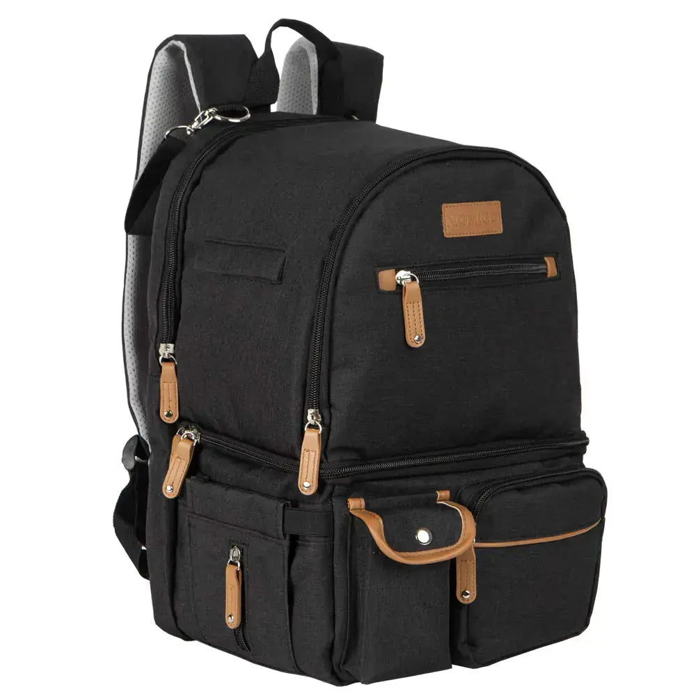 HerPillow Breast Pump Backpack - Cooler and Moistureproof Bag Double Layer for Mother Outdoor Working Backpack with 13 Inch Laptop Compartment Fit Most Breast Pumps(Black) HerPillow.store