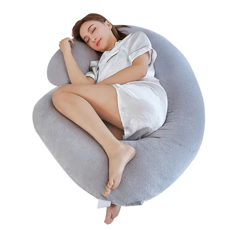 HerPillow C-Shaped Pregnancy Pillow with Waist Support HerPillow.store