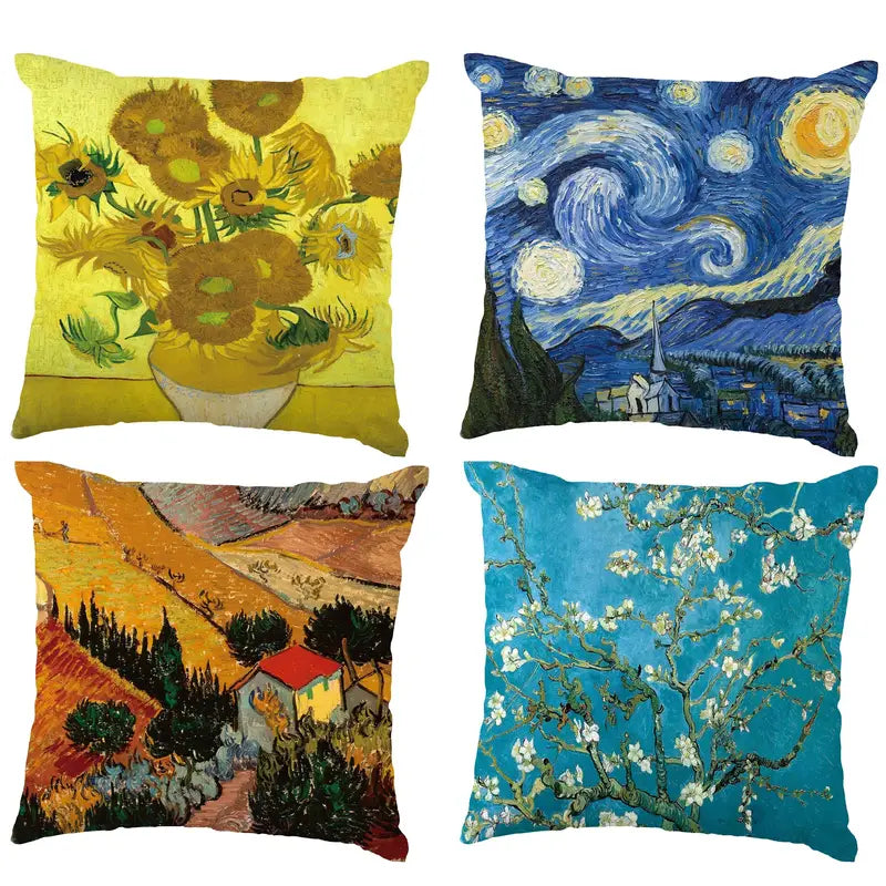 Retro Vintage Oil Painting Pillow Case