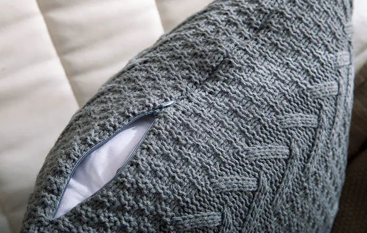 HerPillow Chunky Knit Pillow Cover for Home Decor