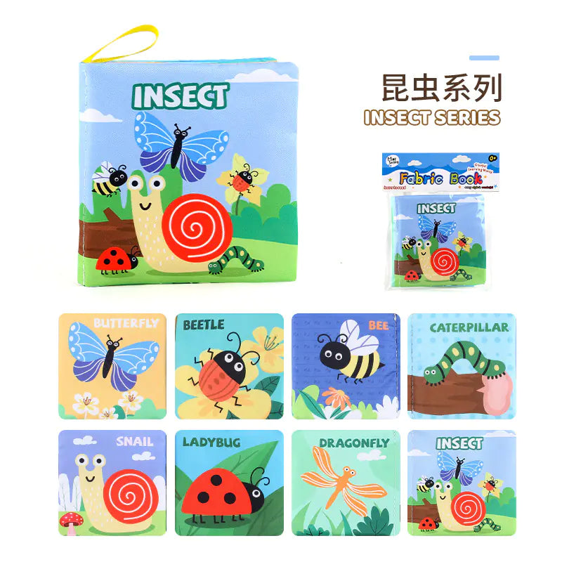 HerPillow 3D Fabric Baby Book - Early Education Toy with Animals