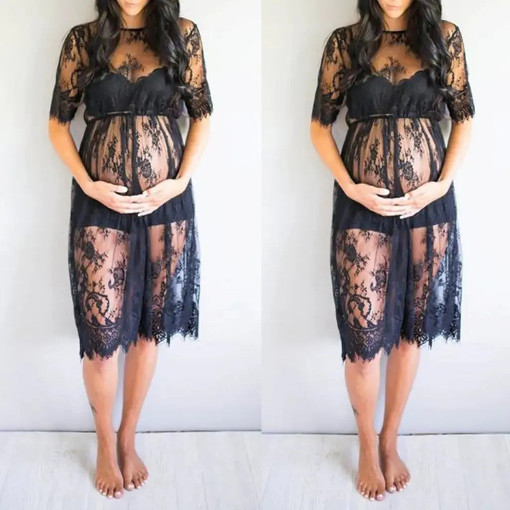 HerPillow Lace Maternity Dress for Pregnancy Photography Props HerPillow.store