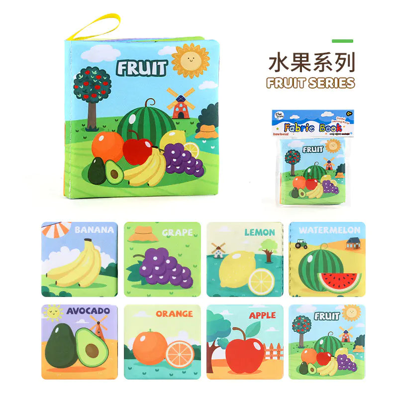 HerPillow 3D Fabric Baby Book - Early Education Toy with Animals
