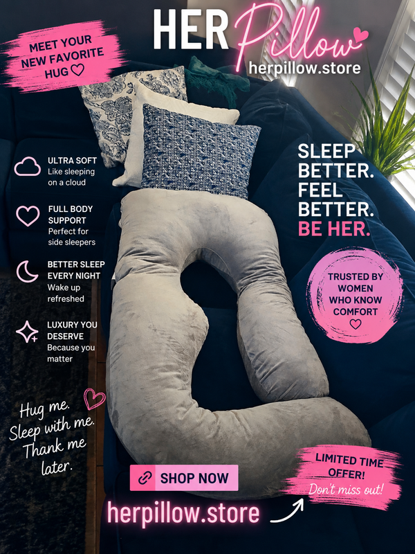 HerPillow Ultimate 5-in-1 Premium Full-Body Pillow for Women