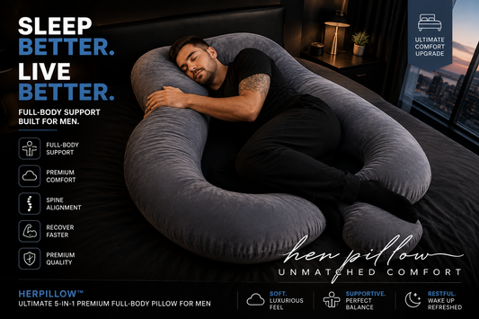 HerPillow Ultimate 5-in-1 Premium Full-Body Pillow for Men