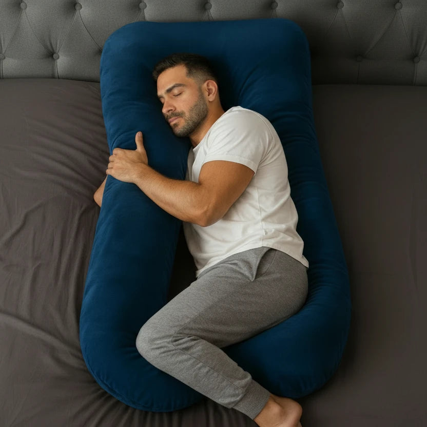 HerPillow Men’s Oversized Body Pillow – Full-Body Sleeping Pillow for Comfort & Support