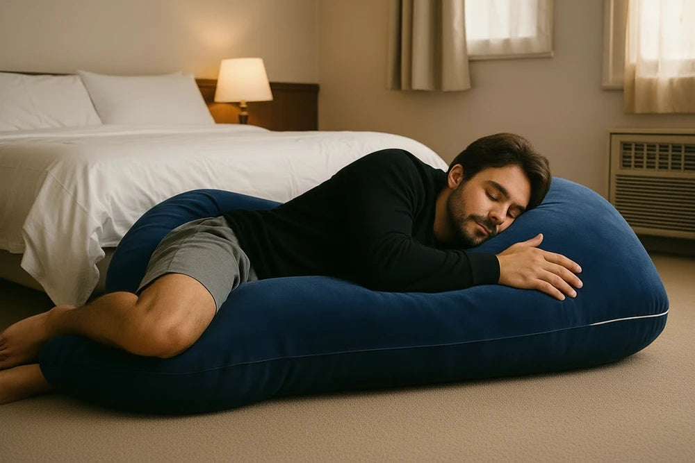 HerPillow Men’s Oversized Body Pillow – Full-Body Sleeping Pillow for Comfort & Support