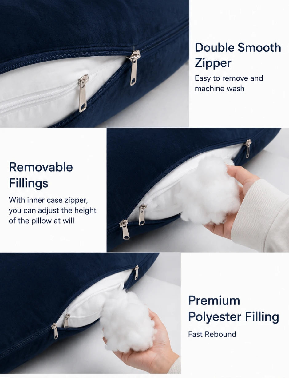 HerPillow Ultimate 5-in-1 Premium Oversized Body Pillow for Women – Full-Body Comfort & Support
