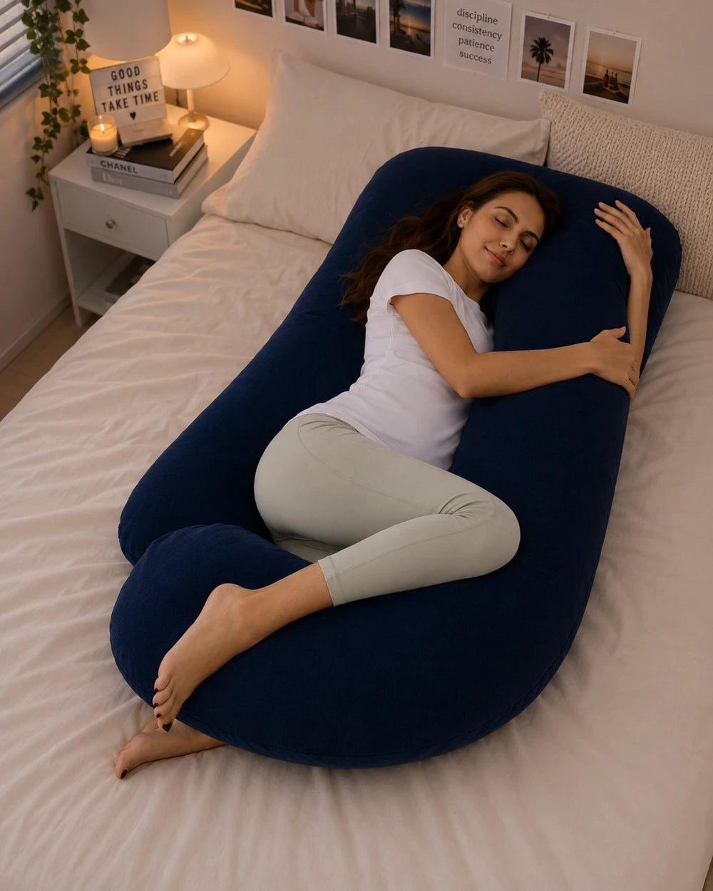 HerPillow Ultimate 5-in-1 Premium Oversized Body Pillow for Women – Full-Body Comfort & Support